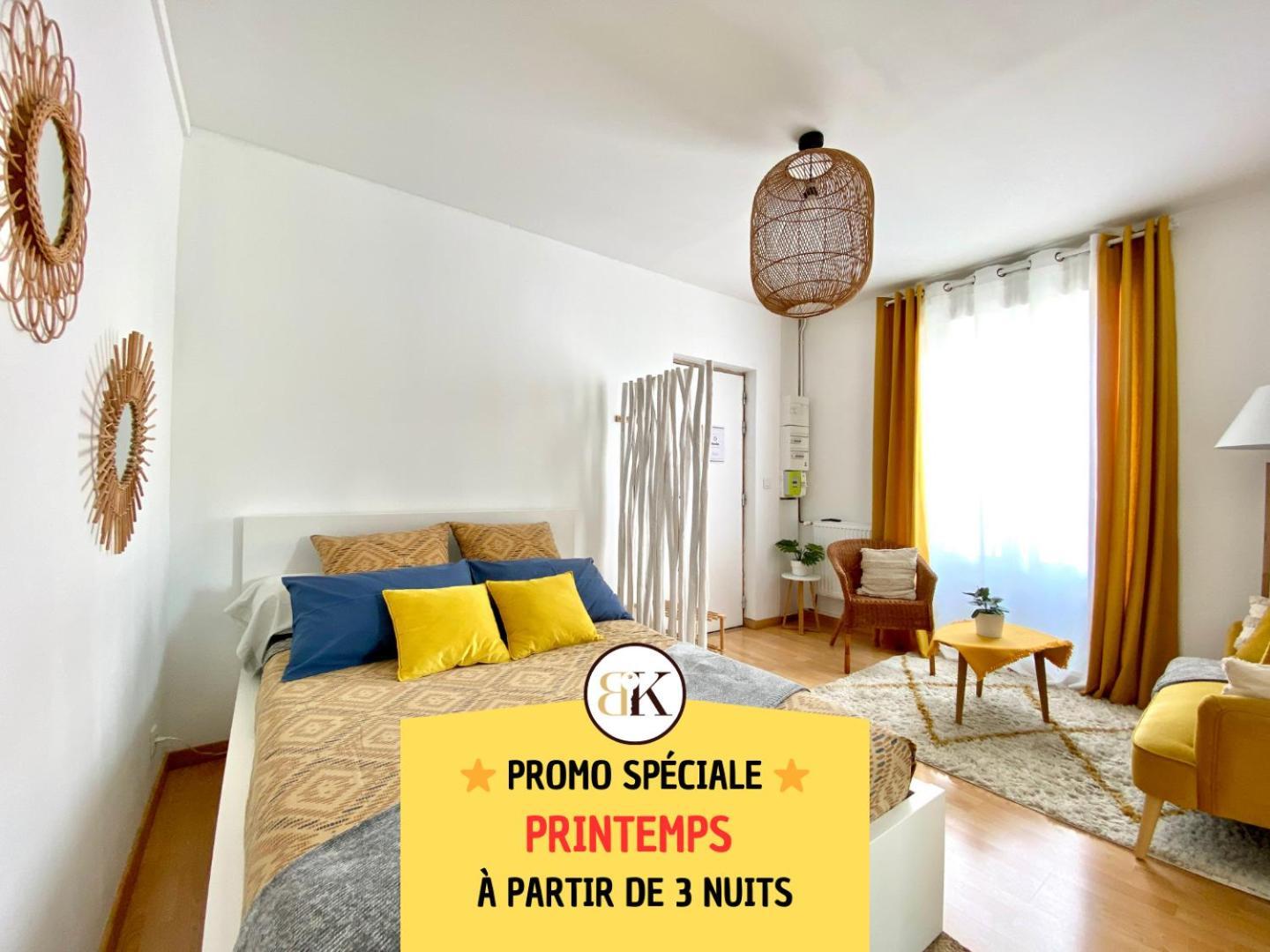 Bohemia - Keys - Ideal Pro & Couple - Cosy - Centre - Smart Tv - Netflix & Wifi Fibre - Check-in Autonome - Parking Facile & Gratuit - Confort & Equipements Premium Apartment